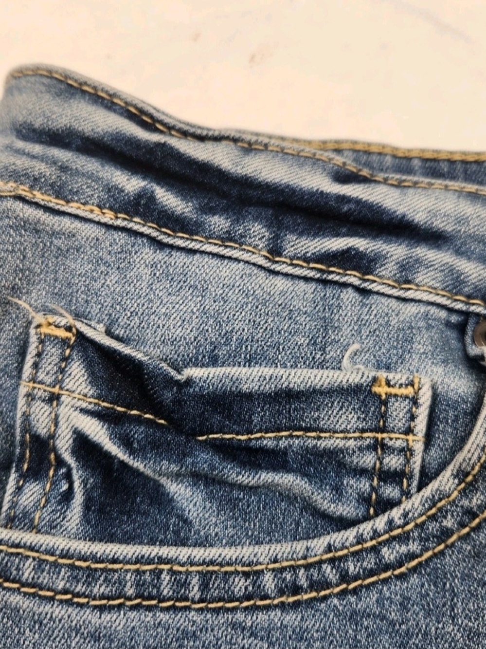 Copper Key Juniors size 13 cuffed blue Stretch jean shorts NWT 0 3 - Picture 6 of 9